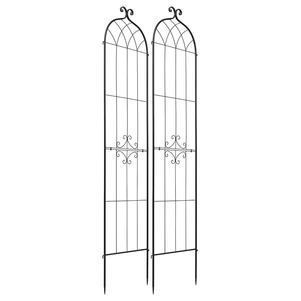 Garden Trellis, 87 x 20 inch Rose Trellis, 2 Packs Garden Flower Rose Trellises with Powder-Coated Finish & Convenient Locking Design, Plant Support Trellises for Flowers, Vegetables, Roses