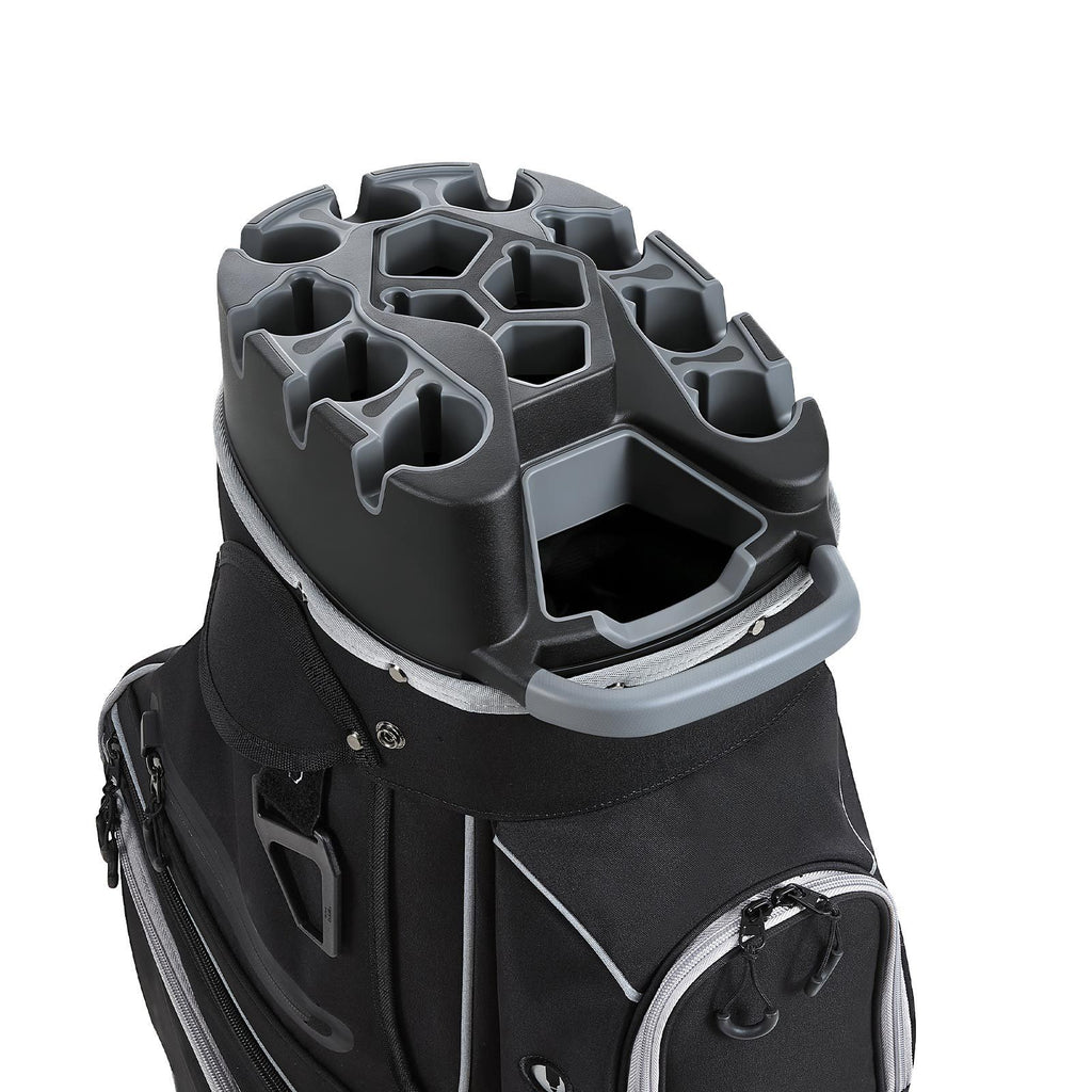 Golf Cart Bag, 14 Way Top Divider Organizer, Golf Club Bag with Full-length Divider, Storage Pockets, Shoulder Strap, Rain Hood, Smooth Zippers, High-Strength 900D Polyester for Men & Women