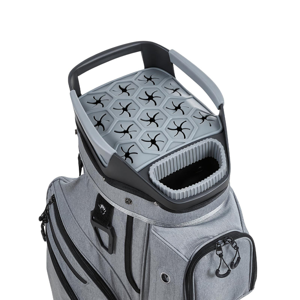 Golf Cart Bag, 15 Way Top Divider Organizer, Golf Club Bag with Full-length Divider, Rain Hood, Storage Pockets, Shoulder Strap, High-Strength Polyester, Silicone Head Protection for Men & Women