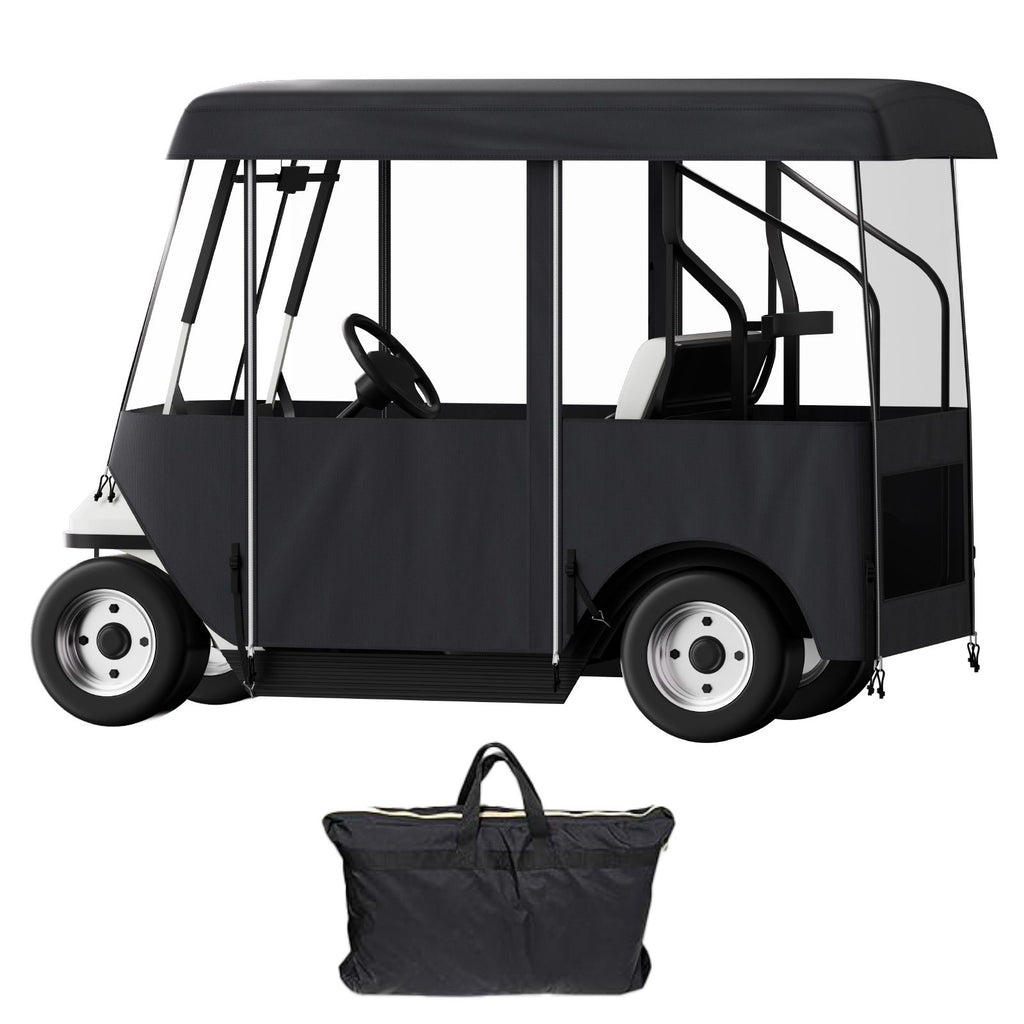 Golf Cart Enclosure, Polyester Driving Enclosure, Club Car Covers Universal Fits for 2+2 Passenger Golf Carts, Sunproof and Dustproof Outdoor Cart Cover