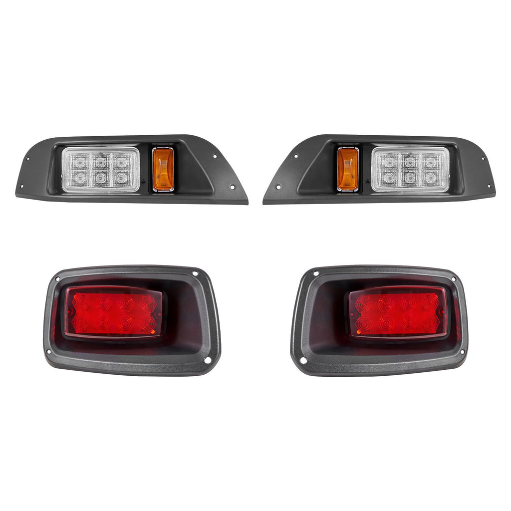 Golf Cart Light Kit, 12V, LED Headlight and Taillight Kit with Wiring Harness, Switch, Zip Ties, ABS Housing, High-Brightness, Waterproof and Dustproof, Suitable for Club Car DS 1993-Up Models