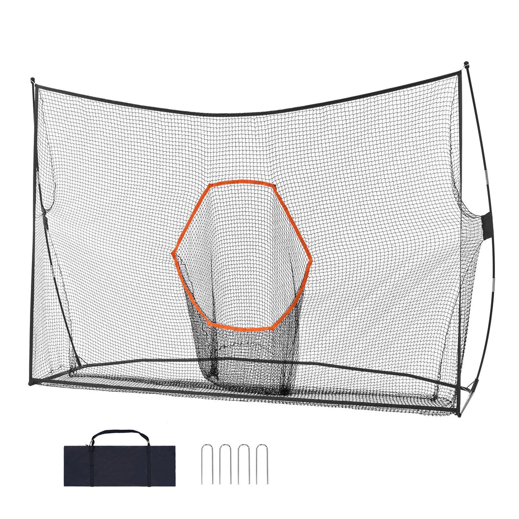 Golf Practice Hitting Net, Huge 10.8x7ft Golf Net, Personal Driving Range for Indoor Outdoor Use, Portable Home Golf Aid Net with Target/Fiberglass Frame/Carry Bag, Gift for Men, Golf Lovers