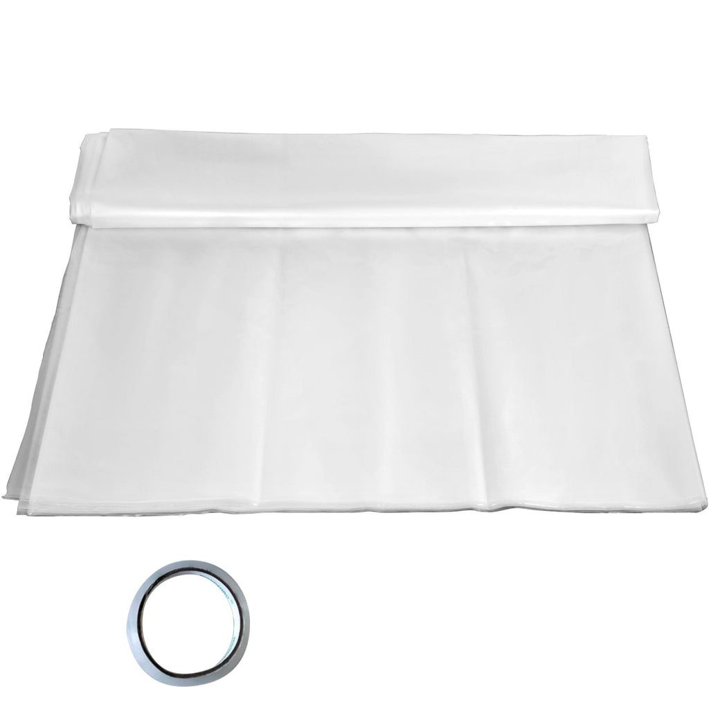 Greenhouse Film 12 x 25 ft, Greenhouse Polyethylene Film 6 Mil Thickness, Greenhouse Clear Plastic Film UV Resistant, Polyethylene Film Keep Warming, Greenhouse Plastic Superior Toughness