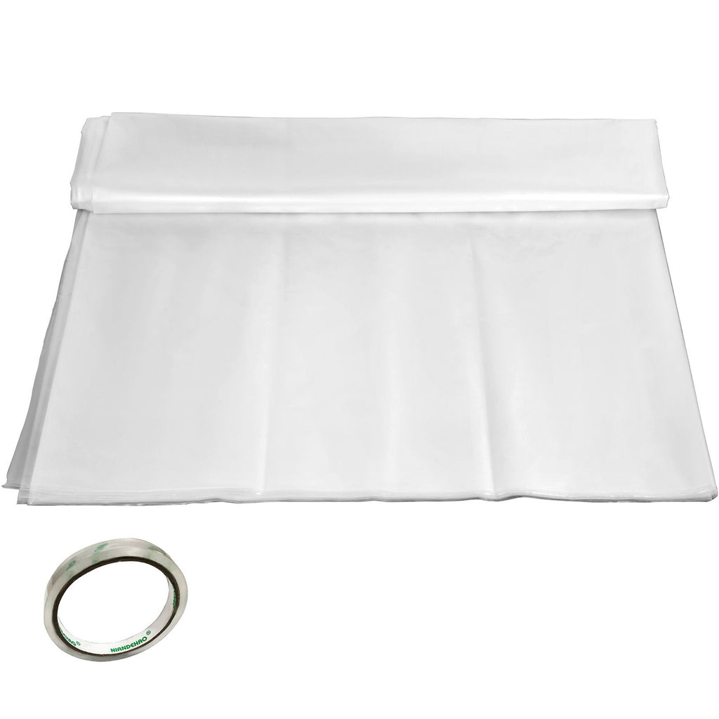 Greenhouse Film 16 x 28 ft, Greenhouse Polyethylene Film 6 Mil Thickness, Greenhouse Plastic Greenhouse Clear Plastic Film UV Resistant, Polyethylene Film Keep Warming, Superior Toughness