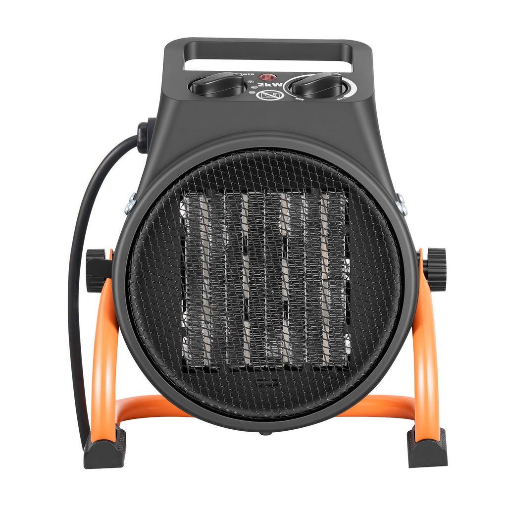 Greenhouse Heater, 1500W Electric PTC Space Heater with Fan, Low & High Heat Modes, 15° Adjustable Angle, Overheat Protection, Portable for Grow Tent, Small Greenhouse, Flower Room, Home Office