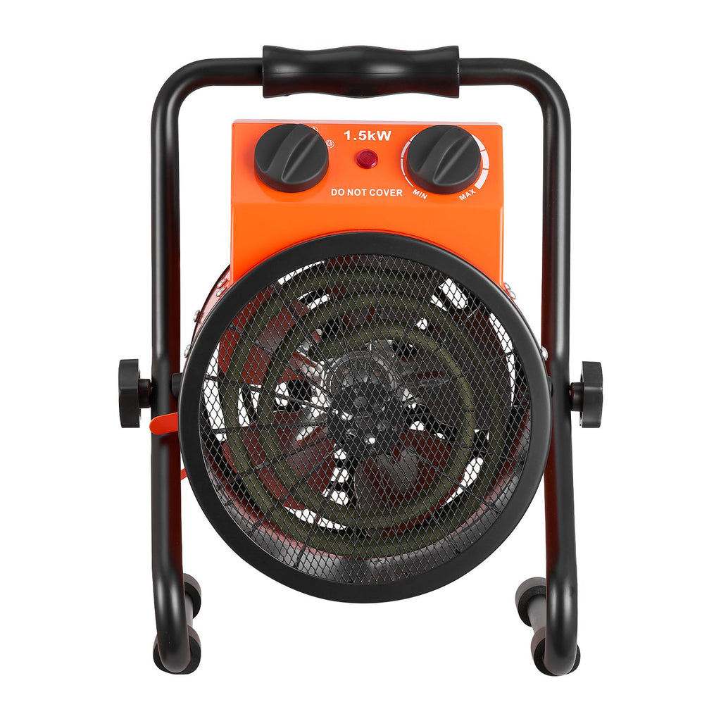 Greenhouse Heater, 1500W Electric Space Heater with Fan & High Heat Modes, IPX4 Protection, 25° Adjustable Angle, Overheat Protection, for Grow Tent, Small Greenhouse, Flower Room, Home Office