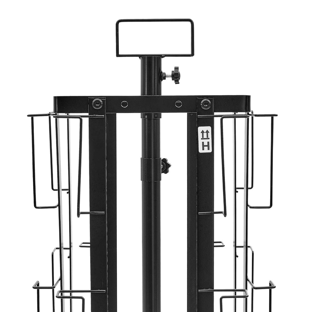 Greeting Cards Display Rack, 32 Pockets Rotating Postcard Brochure Display Stand, 360° Spinning Card Display Rack with Sign Holder & 4 Wheels (2 Lockable) for Exhibitions Office Trade Show image 3