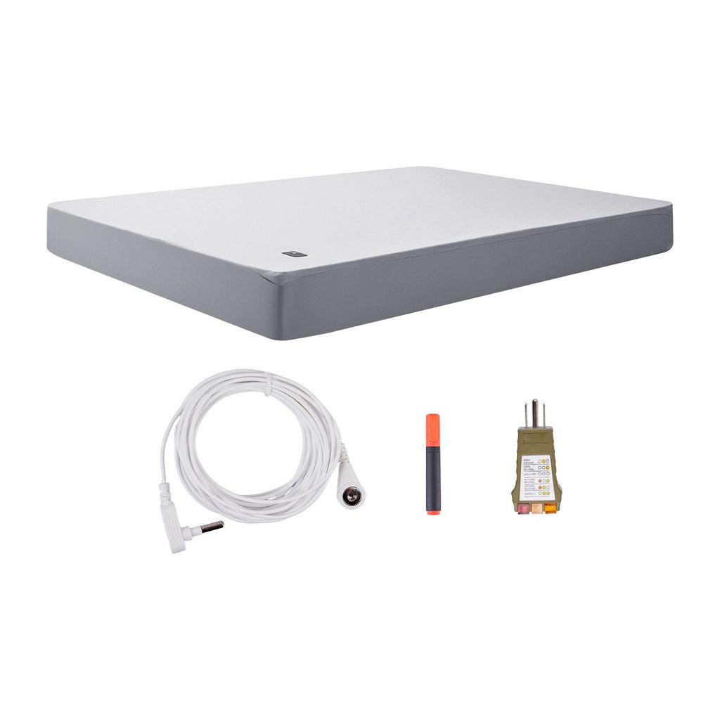 Grounding Sheets, Queen Size, 90% Cotton + 10% Pure Silver Fiber, Earth Grounded Fitted Bed Sheets, with Grounding Cord & Tester, for Improved Sleep & Wellness (Gray, Queen - 60 x 80 x 15 in)