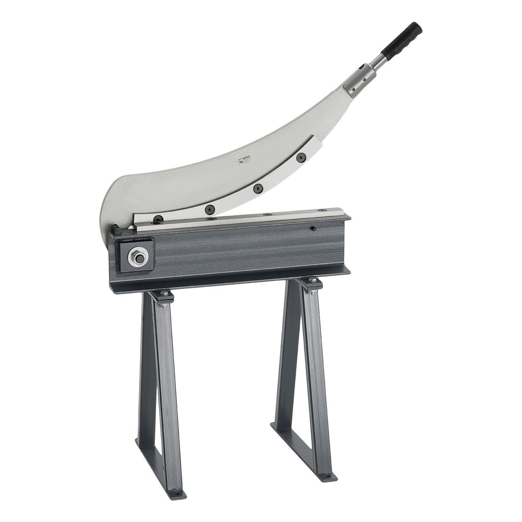 Guillotine Shear, 20 in Bed Width Benchtop Cutter, Manual Hand Plate Shear for Metal Sheet Processing, with Q235 Material, High Precision, Stand, for PCB Board, Aluminum, Steel, Copper, Plastic