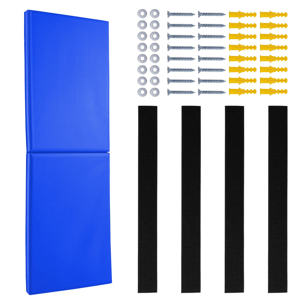 Gym Wall Padding, 71 x 24 x 2 inch Tear-Resistant Wall Mat, Removable 2" Thick Foam High Density Basketball Court Wall-Mounted Padding, Durable Waterproof Protective Pad for Gym Garage Basement