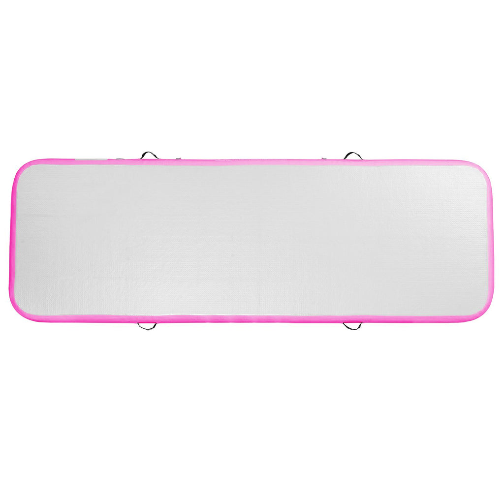 Gymnastics Air Mat, 4 inch Thickness Inflatable Gymnastics Tumbling Mat, Tumble Track with Electric Pump, Training Mats for Home Use/Gym/Yoga/Cheerleading/Beach/Park/Water, 10 ft, Pink