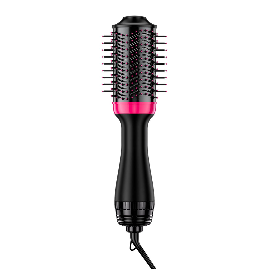 Hair Blow Dryer Brush, 4 in 1 Ionic Hair Dryer and Styler Volumizer with 2.56" Ceramic Coating Oval Barrel & 3 Heat Settings, Professional Hot Air Styling Brush for Straightening Drying Curling