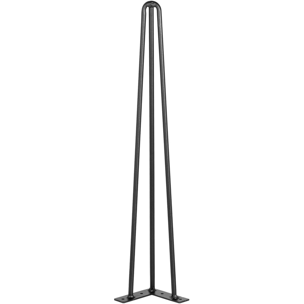 Hairpin Table Legs 18\" Black Set of 4 Desk Legs 880lbs Load Capacity (Each 220lbs) Hairpin Desk Legs 3 Rods for Bench Desk Dining End Table Chairs Carbon Steel DIY Heavy Duty Furniture Legs