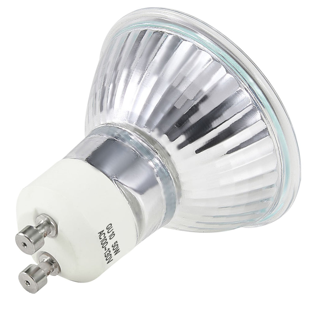 Halogen Light Bulbs, MR16 GU10 Candle Warmer Lamp Bulb Dimmable, 100-130V 50W Glass Cover Halogen Bulbs, 2800K Warm Light Bulb, for Wall Lamp, Hood Range, Landscape & Track Lighting, Pack of 6