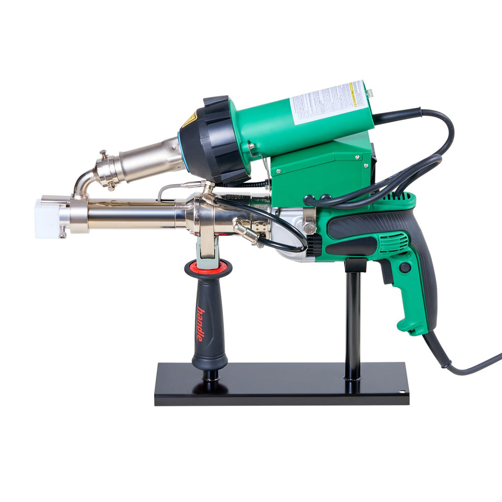 Handheld Plastic Welding Extruder, 800W Hitachi Motor Extrusion Welding Gun - 0.79 in Weld Width & 360° Nozzle, Dual Heating System PP PE PVC HDPE Extrusion Welder for Membrane Pipe Plate