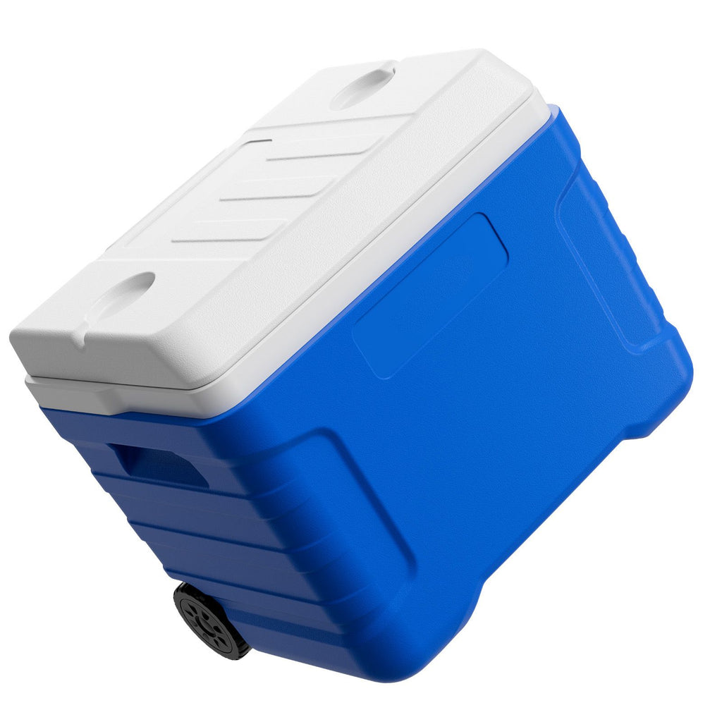 Hard Cooler, 45QT Portable Rolling Cooler with Wheels, Leak-Resistant Coolbox Keeps Contents Cool for 48 Hours, Ice Retention Insulated Chests, Ultra-Light for Outdoor Picnics, Grill, Camping