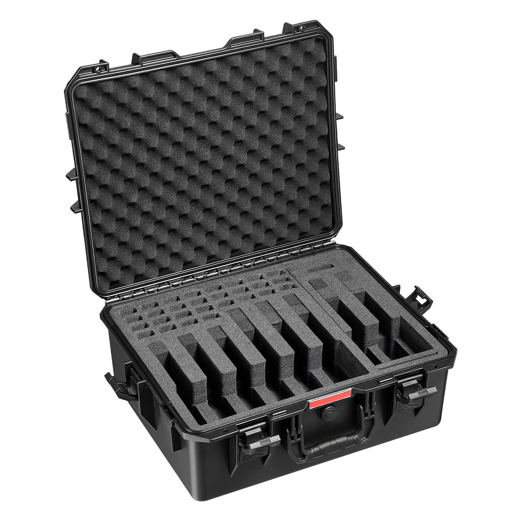 Hard Pistol Case, Heavy Duty Hard Gun Case with XPE Foam Lining, Waterproof Pistol Storage Box with Customizable Interior & Handle for Gun, Lenses, Camera, Gear, TSA Compliant, 21.9x17.9x8.8 in
