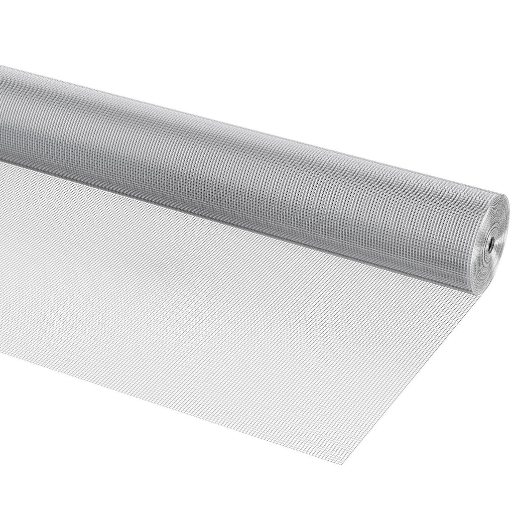 Hardware Cloth 1/4 inch 48 inch x 100 ft 23 Gauge Chicken Wire Fence, Hot-Dip Galvanized After Welding Metal Wire Mesh Roll, Garden Plant Welded Fencing Roll Supports Poultry Netting Cage Fence
