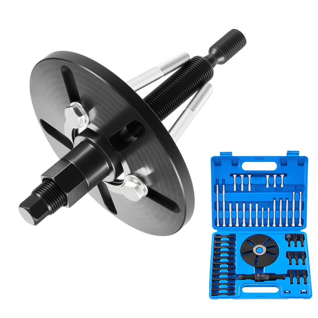 Harmonic Balancer Puller Removal & Install Tool Kit, All-Steel Harmonic Balancer Installer Set Tool Kit for Removing and Installing of Balancers, Flywheels, Crankshaft Pulleys, Steering Wheels