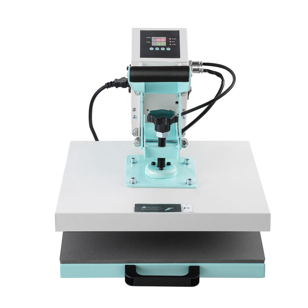 Heat Press, 15 x 15 inch Digital Heat Press Machine, Slide Out Heat Transfer Machine, Fast and Even Heating, 2-Layer Insulation Cotton, Heat Transfer Machine for T-Shirts/Pillows/Bags, Green
