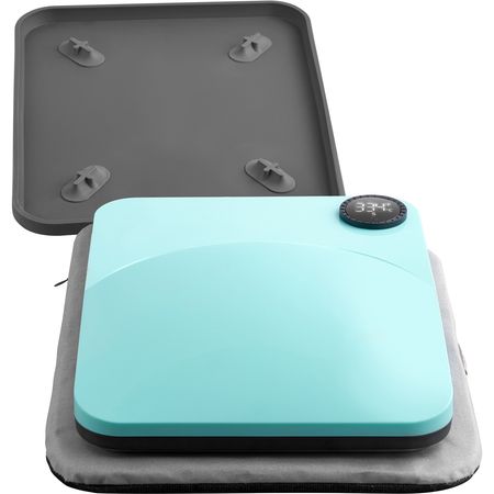 Heat Press Machine,9x9inches Portable Shirt Printing Multifunctional Sublimation Transfer Heat Press Machine Teflon Coated, Easy Iron-on Press for T-shirts/Bags/Pillows/HTV Vinyl Projects