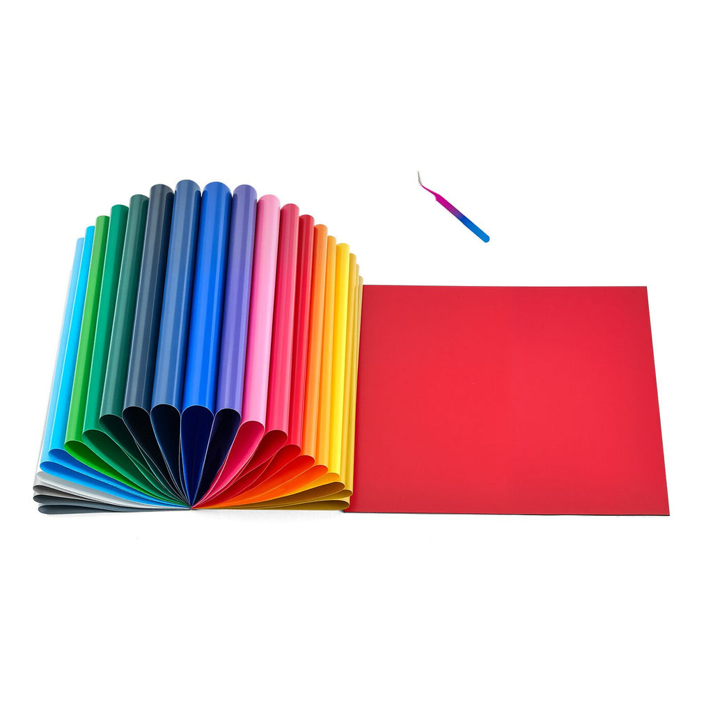 Heat Transfer Vinyl, 30 Pack, 12 x 12 in, Assorted Colors HTV Iron on Vinyl Bundle, Easy to Cut and Weed, with Accessories, Compatible with Cutting Machines, for Various Materials, T-shirts