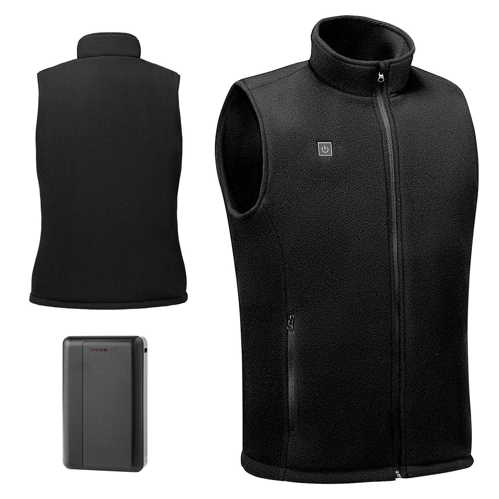 Heated Vest, Men Electric Heating Vest with 16000 mAh Battery Pack, 6 Heating Zones Lightweight Rechargeable Winter-Vest with 3 Levels, for Outdoor Hiking Camping Fishing Skiing, Size XL