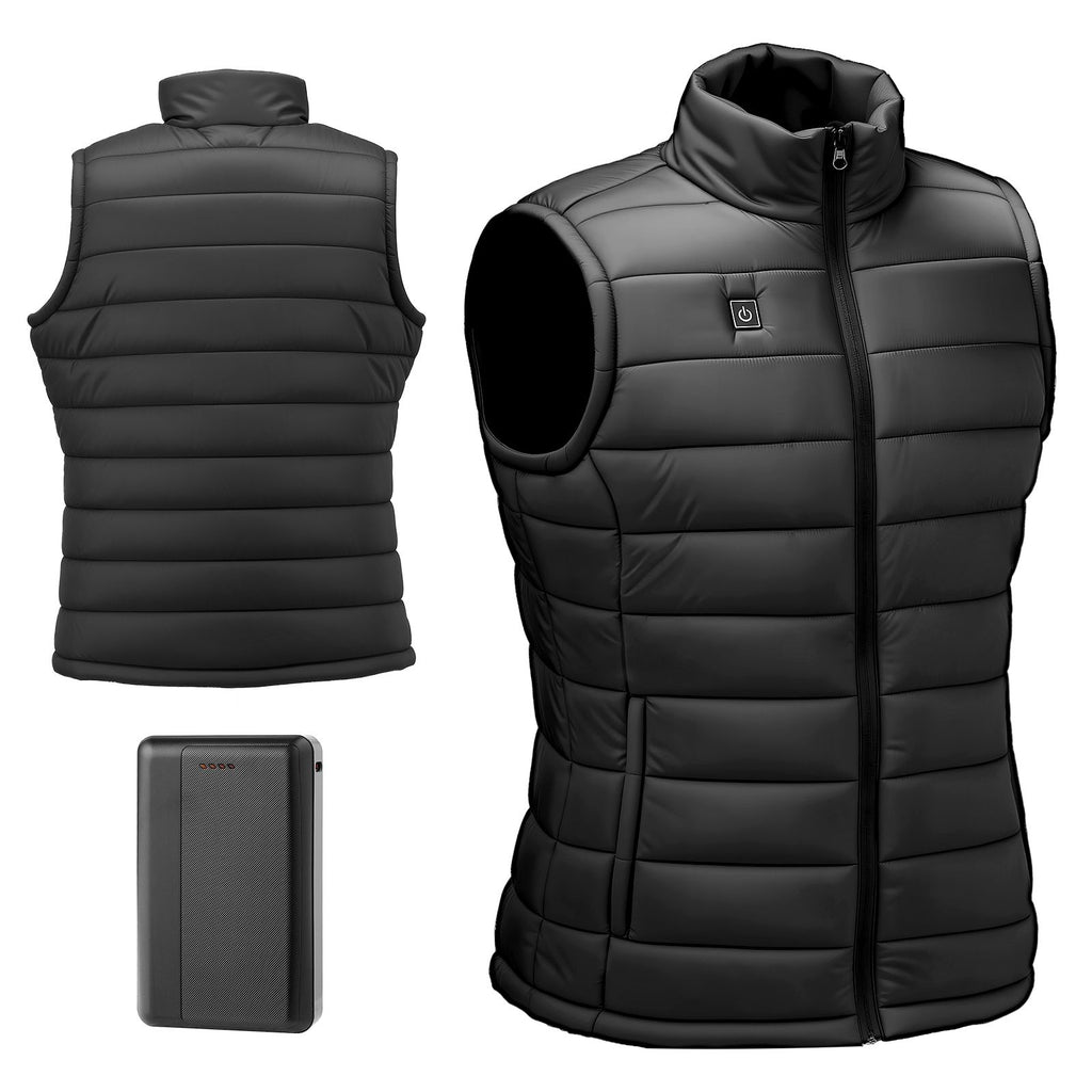 Heated Vest, Men Electric Heating Vest with 16000 mAh Battery Pack, 8 Heating Zones Lightweight Rechargeable Winter-Vest with 3 Levels, for Outdoor Hiking Camping Fishing Skiing, Size M