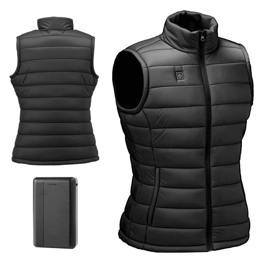 Heated Vest, Women Electric Heating Vest with 16000 mAh Battery Pack, 8 Heating Zones Lightweight Rechargeable Winter-Vest with 3 Levels, for Outdoor Hiking Camping Fishing Skiing, Size S