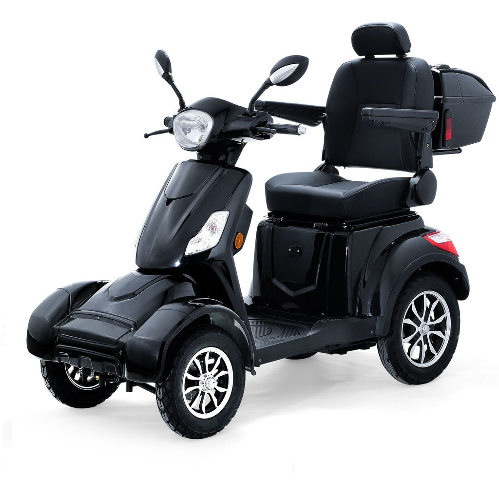 Heavy Duty 4-Wheel Mobility Scooters for Seniors & Adults 500lbs Capacity - 31 Miles 3-Speed Long Range, 800W All Terrain Electric Recreational Scooter Wheelchair with 25° Max Climbing Capacity