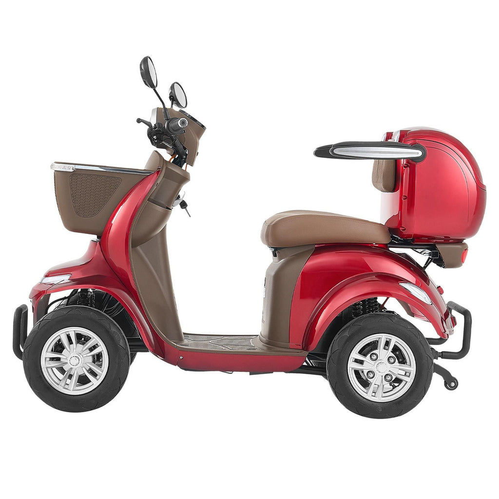 Heavy Duty 4-Wheel Mobility Scooters for Seniors & Adults, 500lbs Capacity, 21.5 Miles 3-Speed Long Range, 1000W All Terrain Electric Recreational Scooter Wheelchair, 20° Max Climbing Capacity