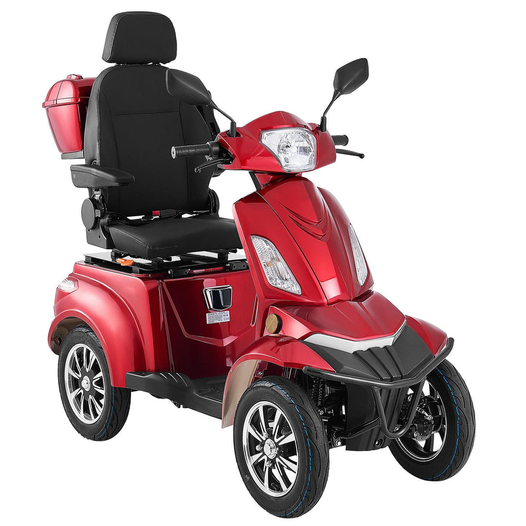 Heavy Duty 4-Wheel Mobility Scooters for Seniors & Adults, 500lbs Capacity, 21.5 Miles 3-Speed Long Range, 1000W All Terrain Electric Recreational Scooter Wheelchair, 20° Max Climbing Capacity