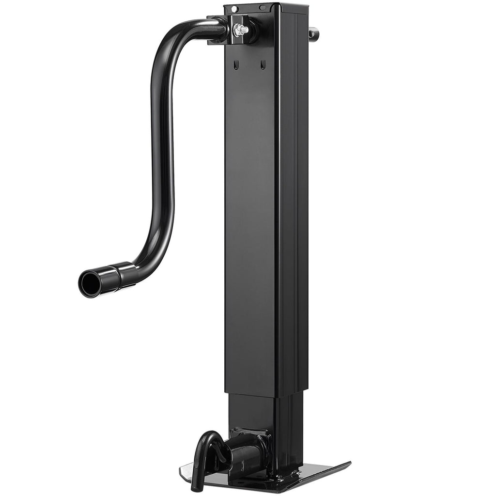 Heavy-Duty Trailer Jack, 12,000 lbs Load Capacity, Sidewind Square Direct Weld-on Trailer Jack with Handle Crank, Adjustable Drop Leg, 26-Inch Travel for Lifting RV, Utility, Yacht Trailers