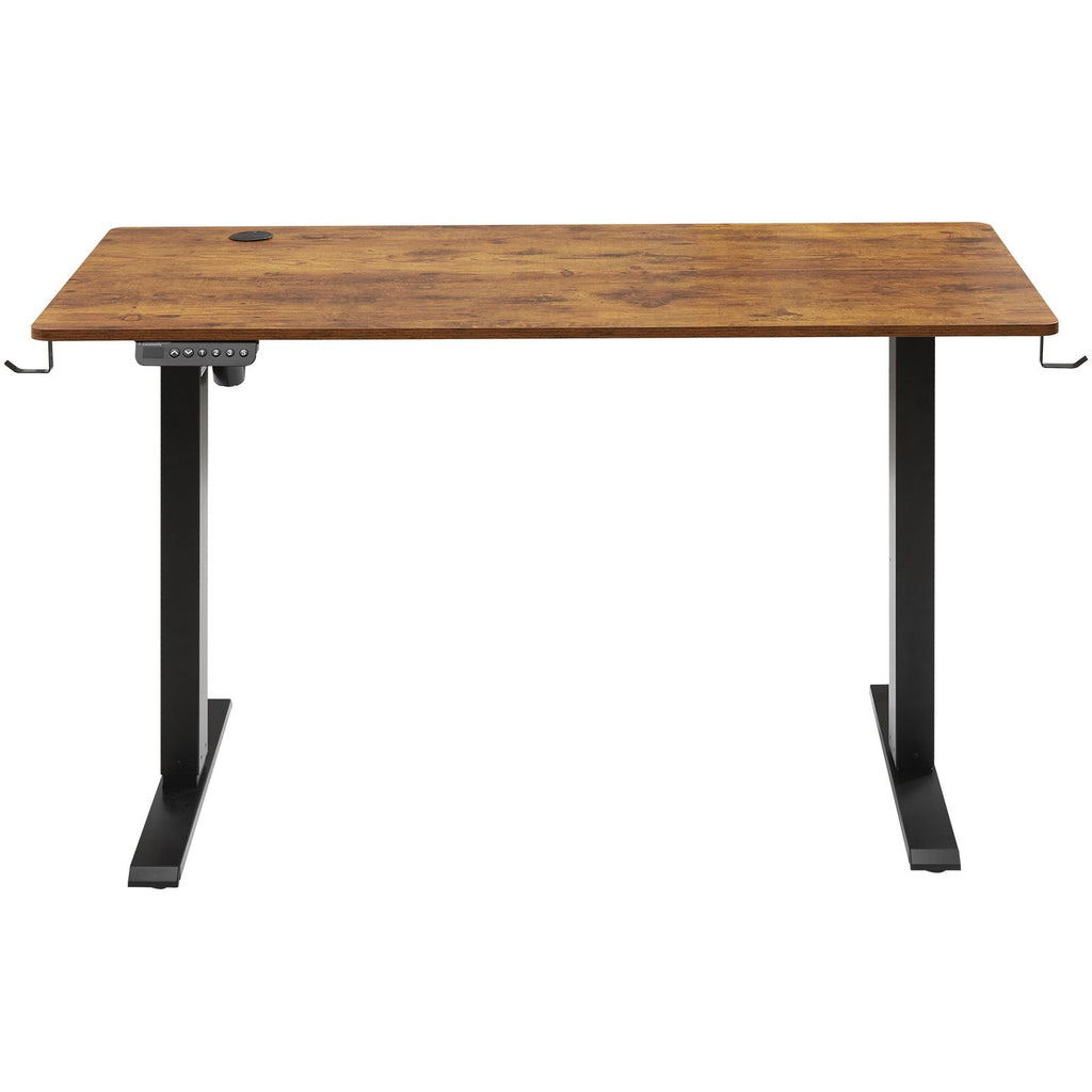 Height Adjustable Desk, 47.2 x 23.6 in, 3-Key Modes Electric Standing Desk, Whole Piece Desk Board, Sturdy Dual Metal Frame, Max. Loading 180 LBS Computer Sit Stand up Desk, for Home and Office