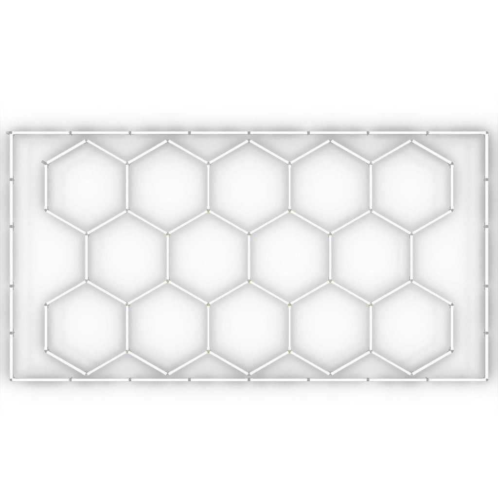 Hexagon Garage Lights, 86400LM, 6500K 14 Grid Systems Honeycomb Hexagonal Garage LED Lights, DIY Cool White Car Detailing Garage Ceiling Lighting Bright Shop Light for Gym Basement Workshop