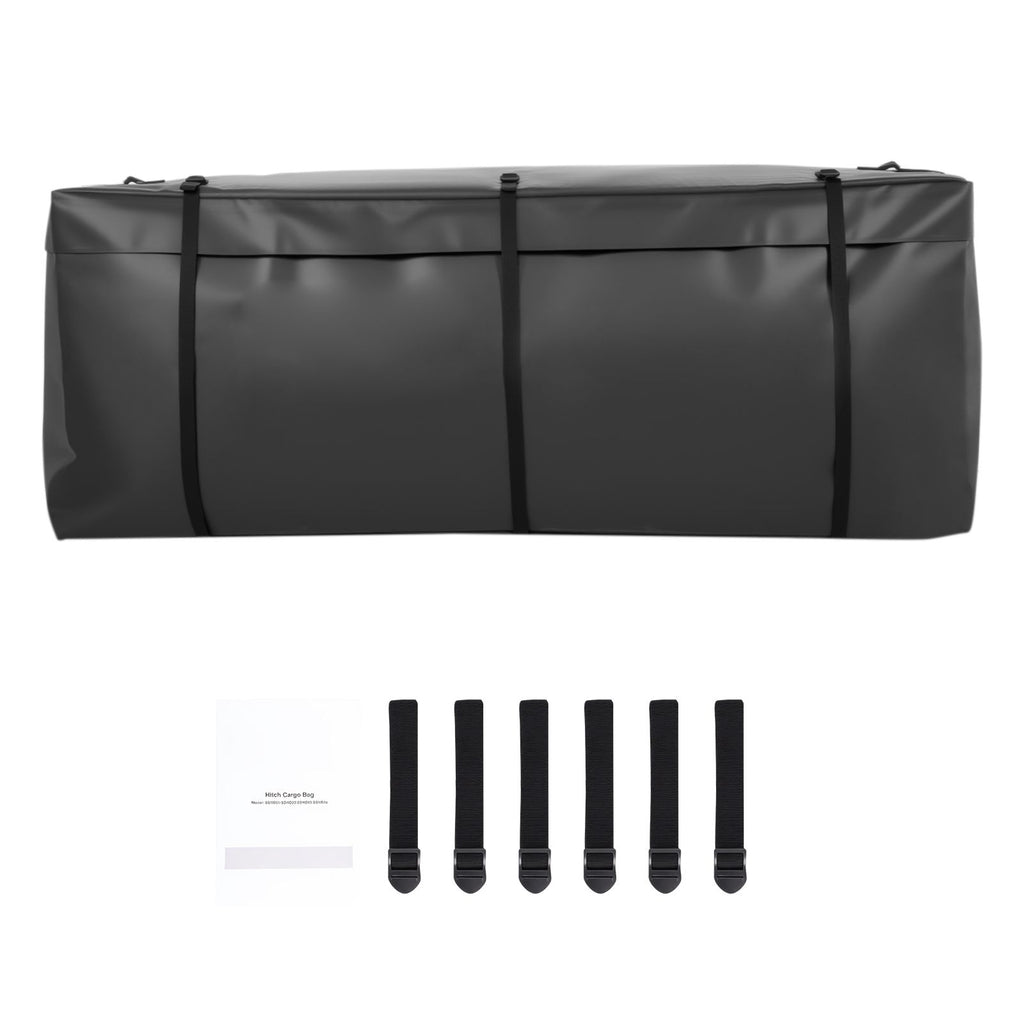 Hitch Cargo Carrier Bag, Waterproof 840D PVC, 59.84 x 24.02 x 24.41 in (20 Cubic Feet), Heavy Duty Cargo Bag for Truck Bed Storage with 6 Reinforced Straps, Suitable for Car Vans Hitch Basket