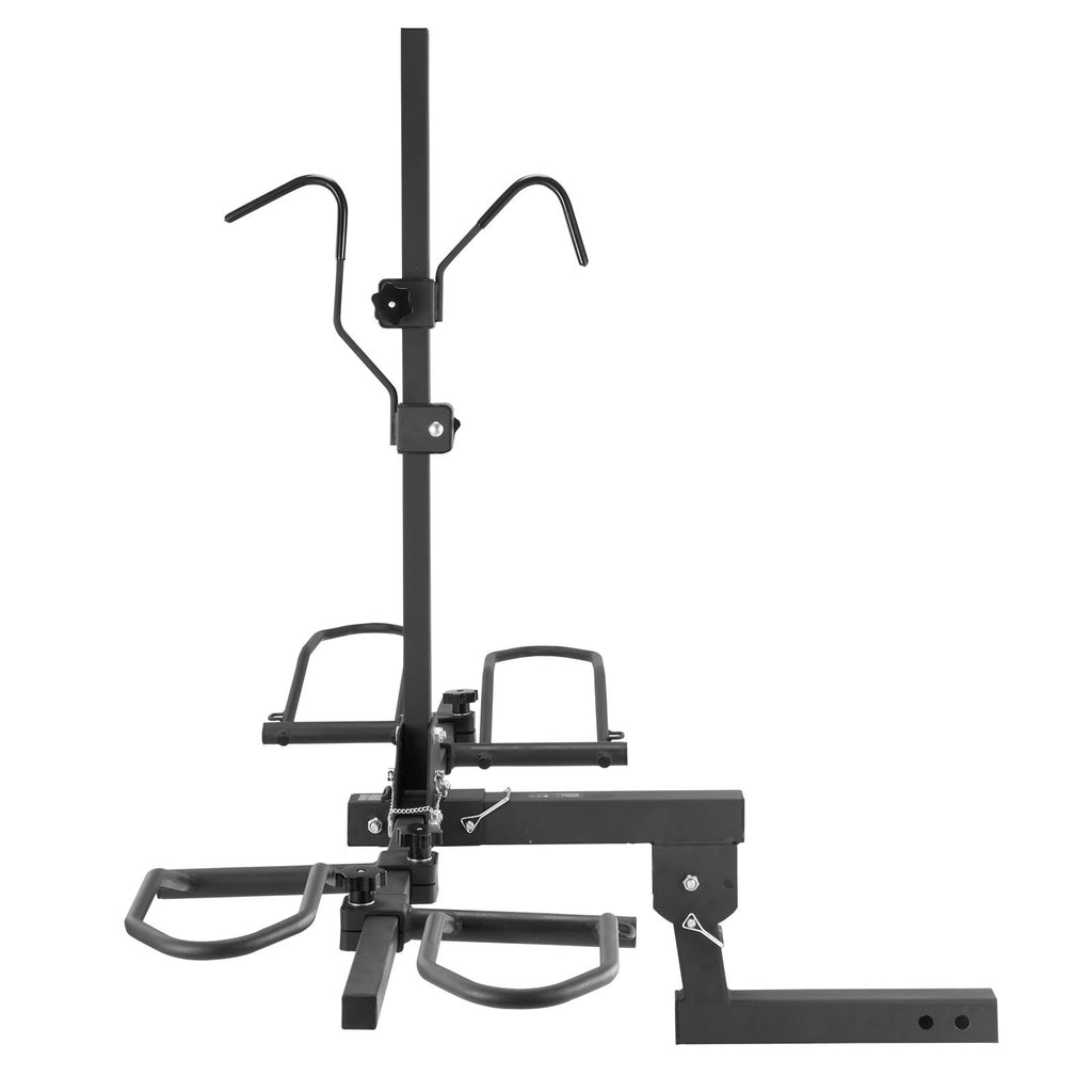 Hitch Mount Bike Rack, 2-Bike Platform Style, 160 LBS Max Capacity Bike Rack Hitch for 2-inch Receiver, Titling and Folding Bike Carrier with Tires up to 5" Wide, for Car, SUV, Truck, RV