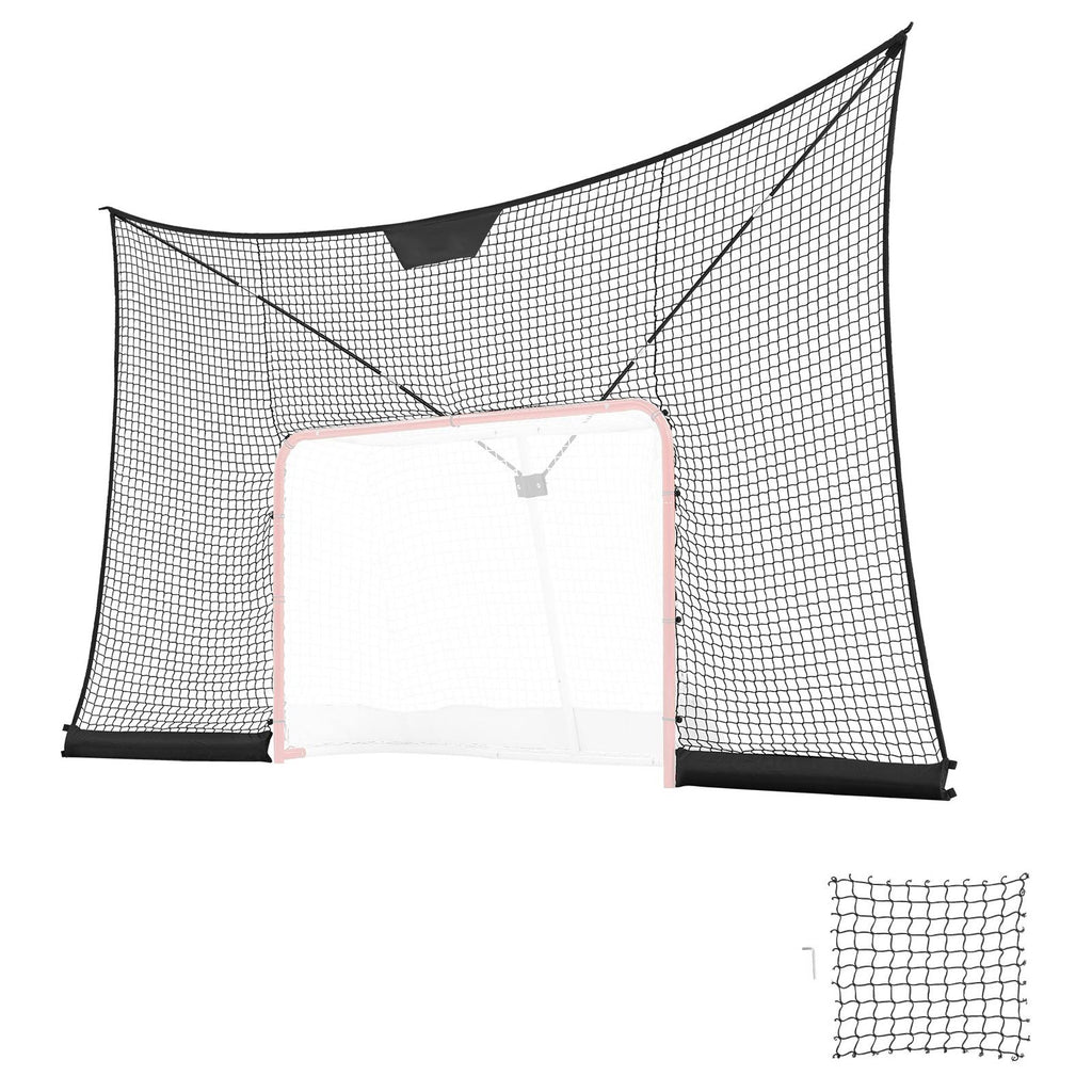 Hockey Net Backstop, 12x7 ft Durable Hockey Goal Backstop Net with Extended Coverage, Lightweight and Portable Backyard Training Equipment, Easy Assembly, for Youth Adult (NET ONLY)