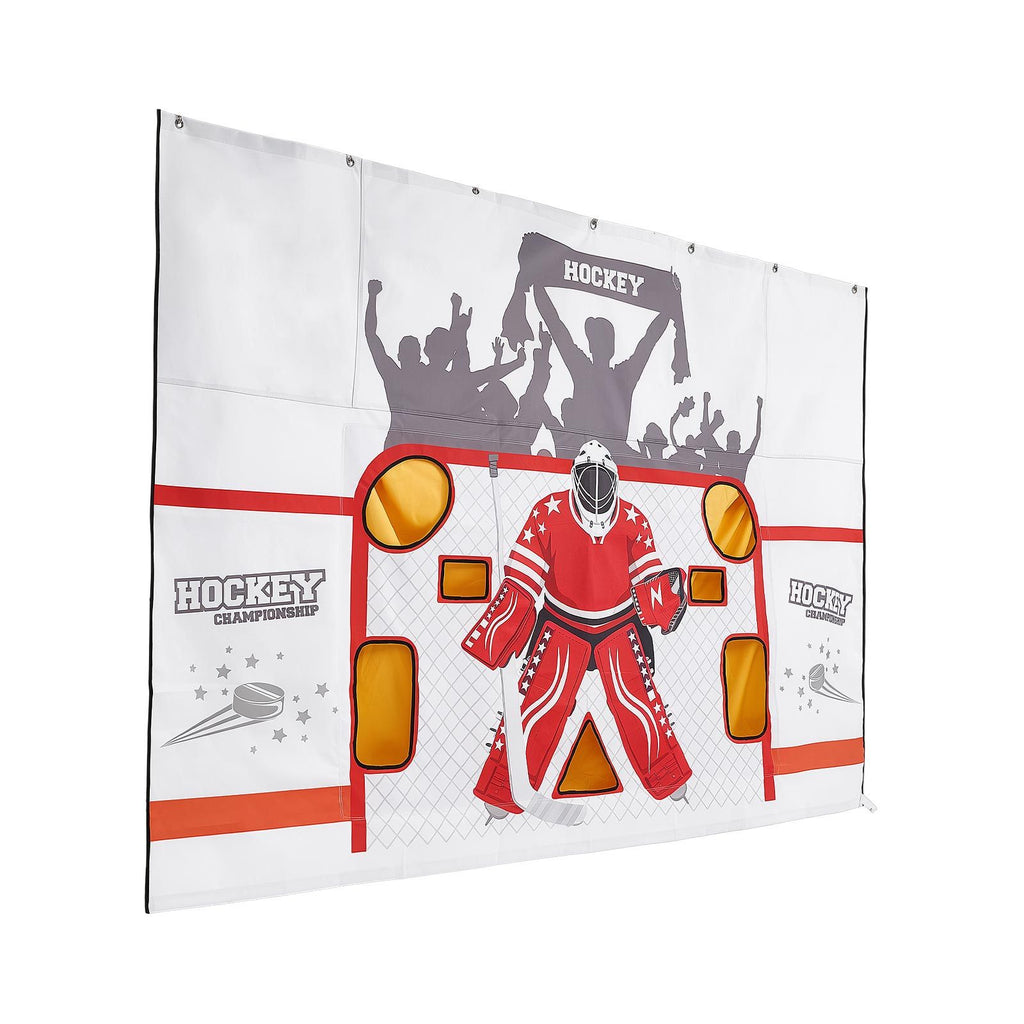 Hockey Shooting Tarp, Shooter Tutor Ice Hockey Goal Practice Target, Tear-proof Premium Net with 7 Holes, Easy Set Up Hockey Net Replacement, Training Equipment for Practicing Shooting Accuracy