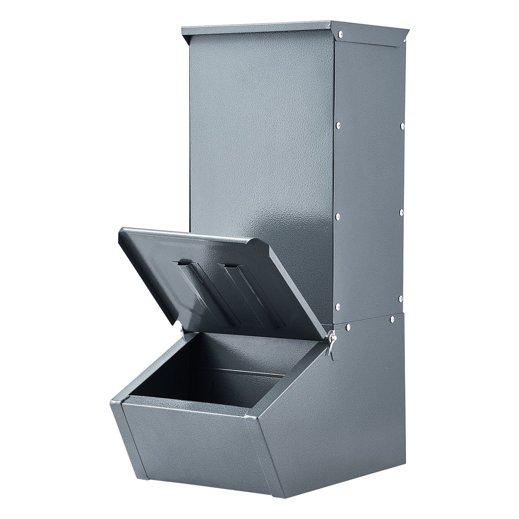 Hog Feeder, 2.2 Bushel Capacity, Single Door Pig Feeder, Heavy Duty Steel Piglets Feeder, Multipurpose Trough Creep Feeder, Outdoor Livestock Feeder Farm Accessory for Feeding up to 5 Hogs