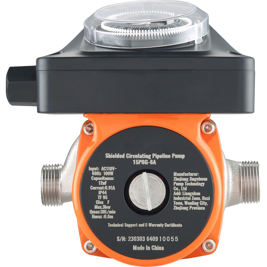 Hot Water Recirculating Pump, 100W Water Circulator Pump, Auto Start/Close Ultra-silent Stainless Steel Head Circulation, for Electric Water Heater System/Facuet/Showerhead Circulation