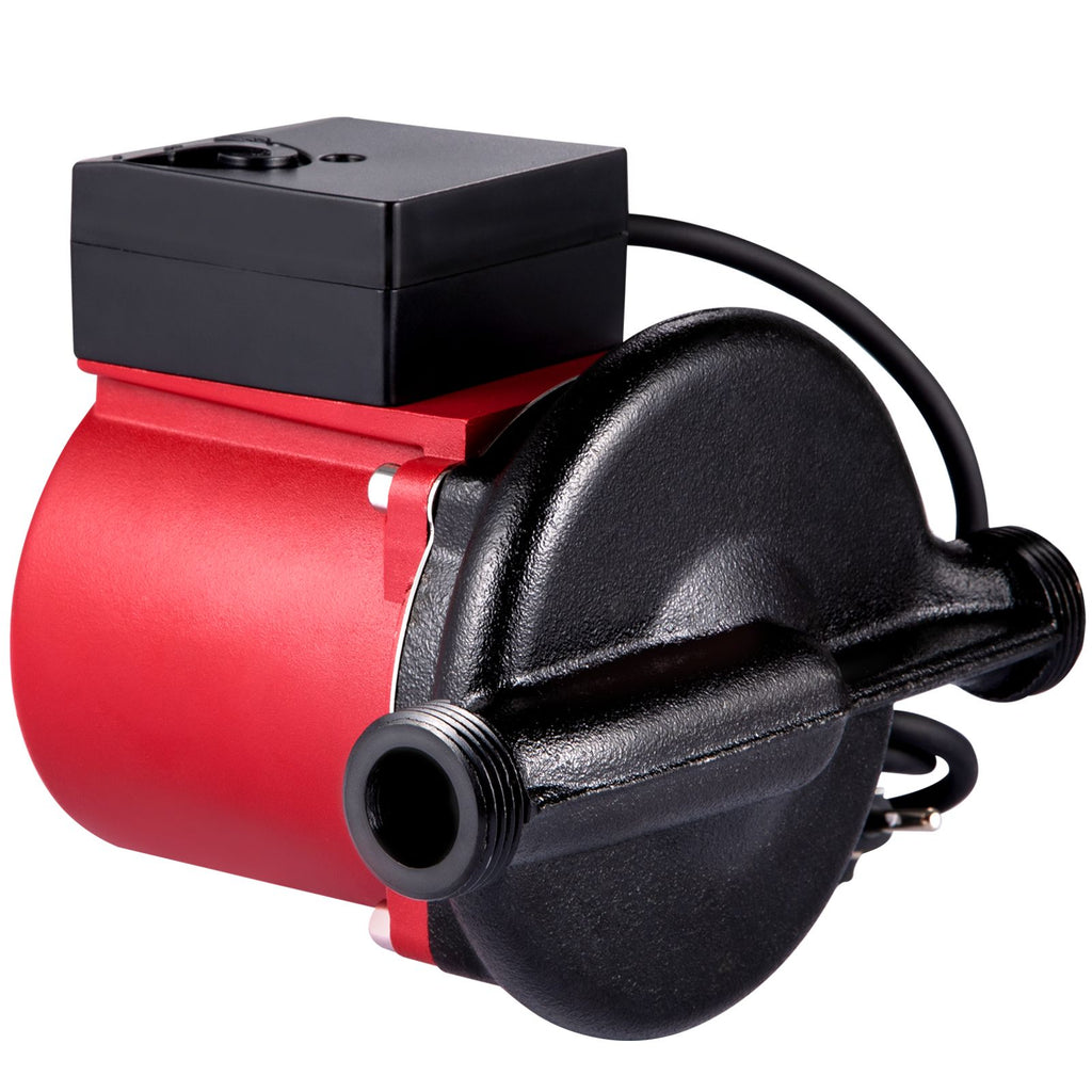 Hot Water Recirculating Pump, 245W 110V Water Circulator Pump, Automatic Start Circulating Pump NPT 3/4\" with Brass Fittings, Stainless Steel Head, 2 Speed Control for Electric Water Heater Sys