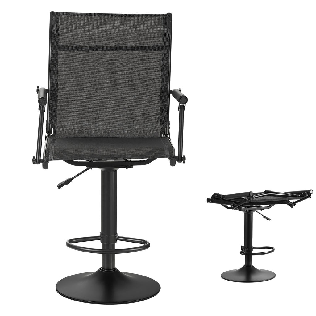 Hunting Chair, 360° Silent Swivel, Lightweight Blind Chair, Heavy-Duty Steel Frame Ground Stool Seat, with Padded Armrests, Height Adjustable, 300 Lbs Capacity, for Outdoor Fishing, Camping