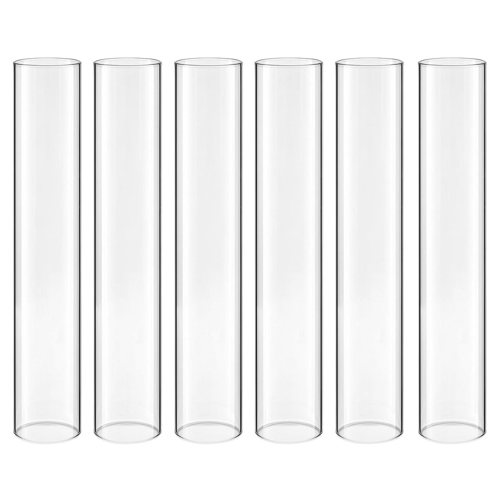 Hurricane Glass Cylinders Set of 24, Φ2.56 x 13.78 in Tall Clear Glass Candle Covers, High Borosilicate Glass Sleeves for Pillar Candles, Wedding Centerpieces, Home Decor, Party, Wind Protection