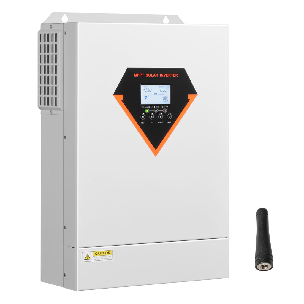 Hybrid Solar Inverter, 6000W, All in One Pure Sine Wave Power Inverter Charger, 48V DC to Single-Phase 220/230V AC, with Built-in 120A MPPT Solar Controller