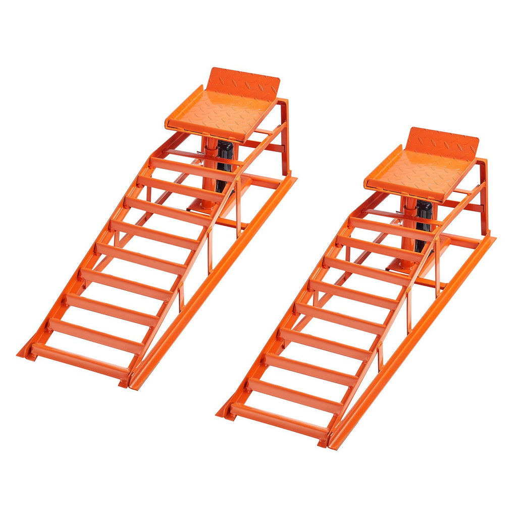 Hydraulic Car Ramps, 2 PCS 11000 lbs 5T, 10-14.2 Inch Lift Height, Heavy Duty Hydraulic Vehicle Ramps, Portable Car Lifts for Home Garage Maintenance and Oil Changes, Truck Vehicle Auto Repair