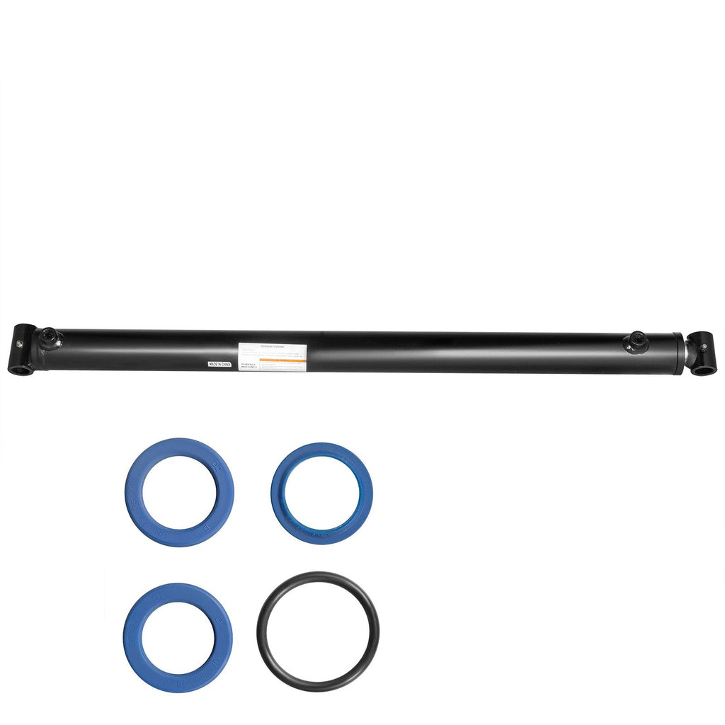 Hydraulic Cylinder 2\" Bore 36\" Stroke Hydraulic Ram Cylinder 3000psi Hydraulic Cylinders Welded Double Acting Cross Tube SAE6 Port Hydraulic Lifting Cylinder (2 X 36)