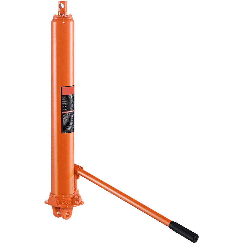 Hydraulic Long Ram Jack, 8 Ton Engine Hoist Cylinder with Single Piston Pump And Clevis Base, Hydraulic Ram Cylinder for Engine Lift Hoists, Hydraulic Garage/Shop Cranes, Mechanical, Farm