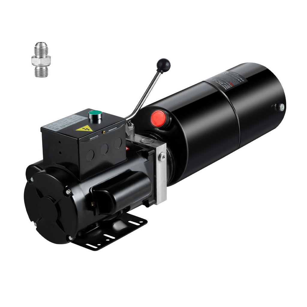 Hydraulic Pump, 10 Quart Hydraulic Power Unit, Single Acting Dump Trailer Pump, 1.7 GPM Flow Rate, 3200 PSI Max Relief Pressure, AC 220V Hydraulic Pump for Dump Trailer Car Lifting
