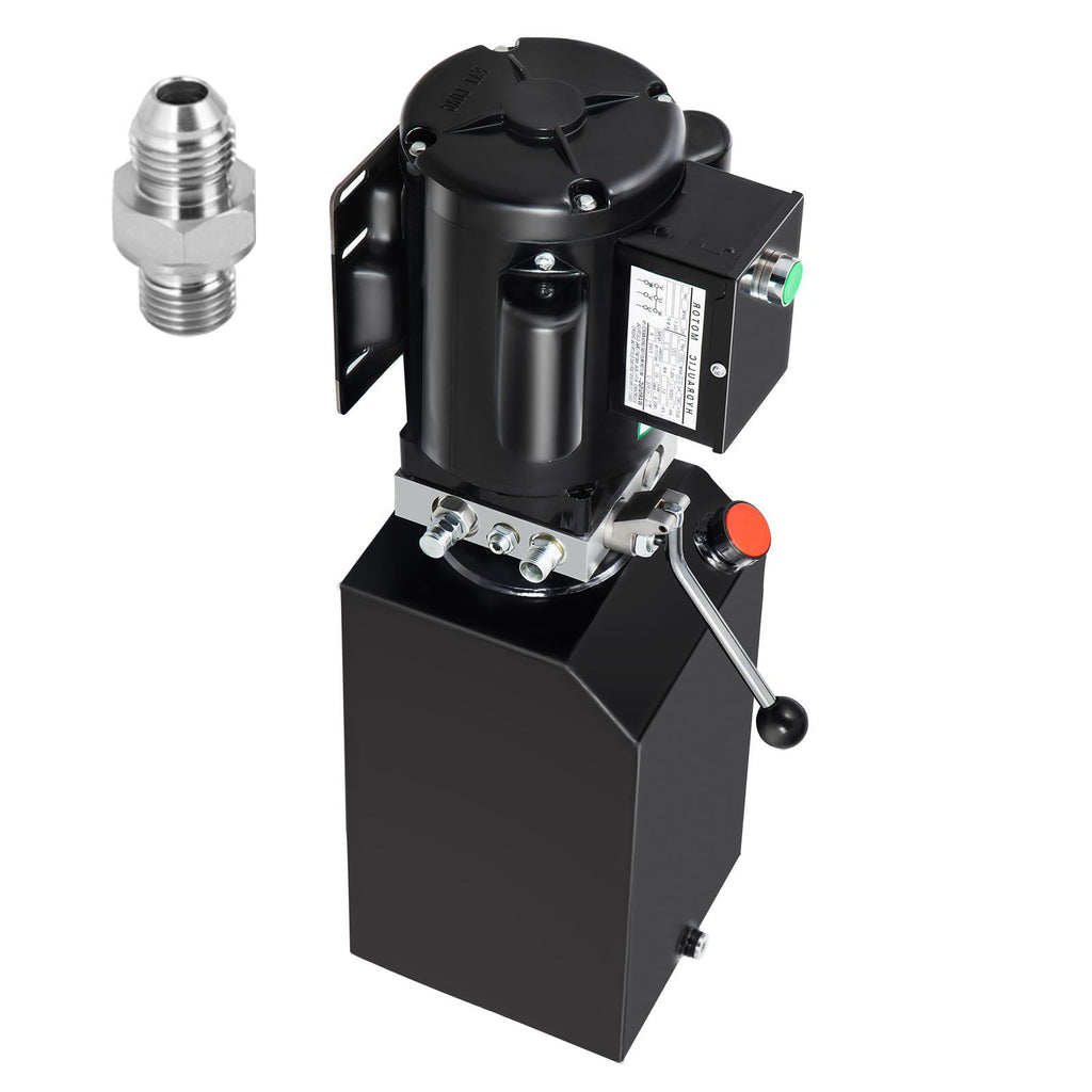 Hydraulic Pump 14 Quart Hydraulic Power Unit 2950 PSI Car Lift Hydraulic Pack Dump Trailer 220V 60Hz 1 PH Auto Repair Shop with Oil Reservoir Tank